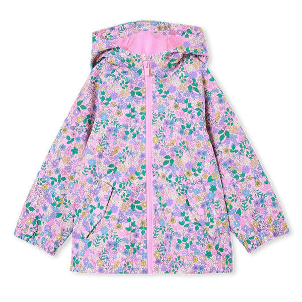 Milky posy rain jacket available from www.thecollectivenz.com
