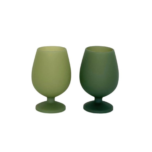 Porter green unbreakable wine glasses available from www.thecollectivenz.com