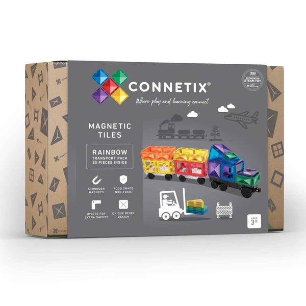 Connetix rainbow transport pack available from www.thecollectivenz.com