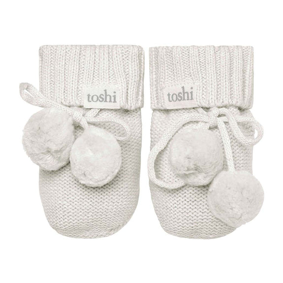 Toshi baby booties available from www.thecollectivenz.com