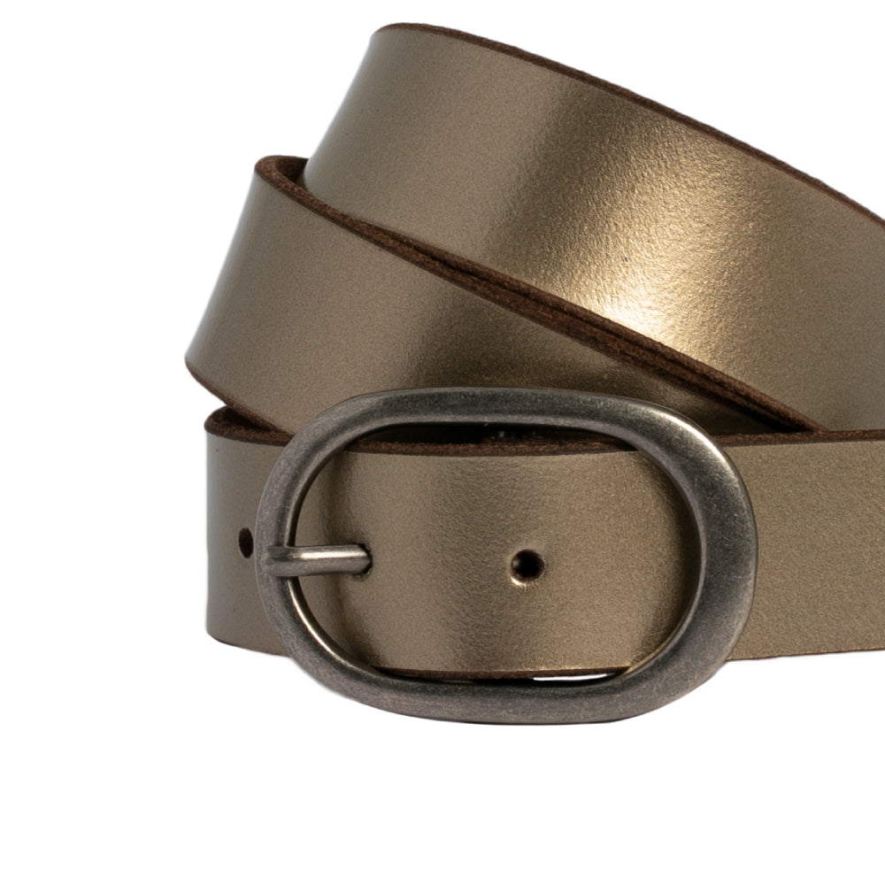 Tahlia Bronze Leather Belt | Loop Leather
