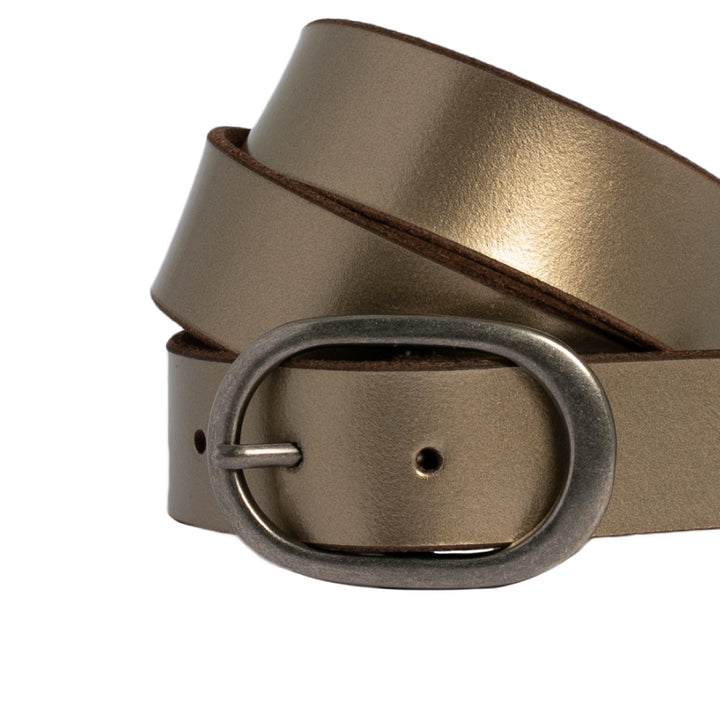 Tahlia Bronze Leather Belt | Loop Leather