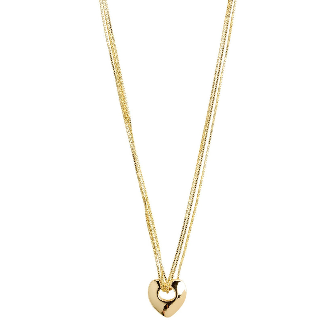 Pilgrim wave Recycled Heart Necklace available from www.thecollectivenz.com