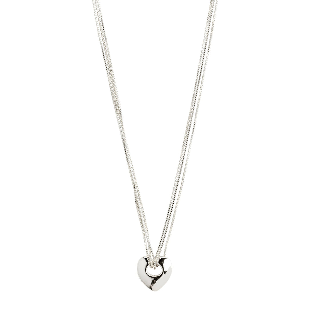Pilgrim wave Recycled Heart Necklace available from www.thecollectivenz.com
