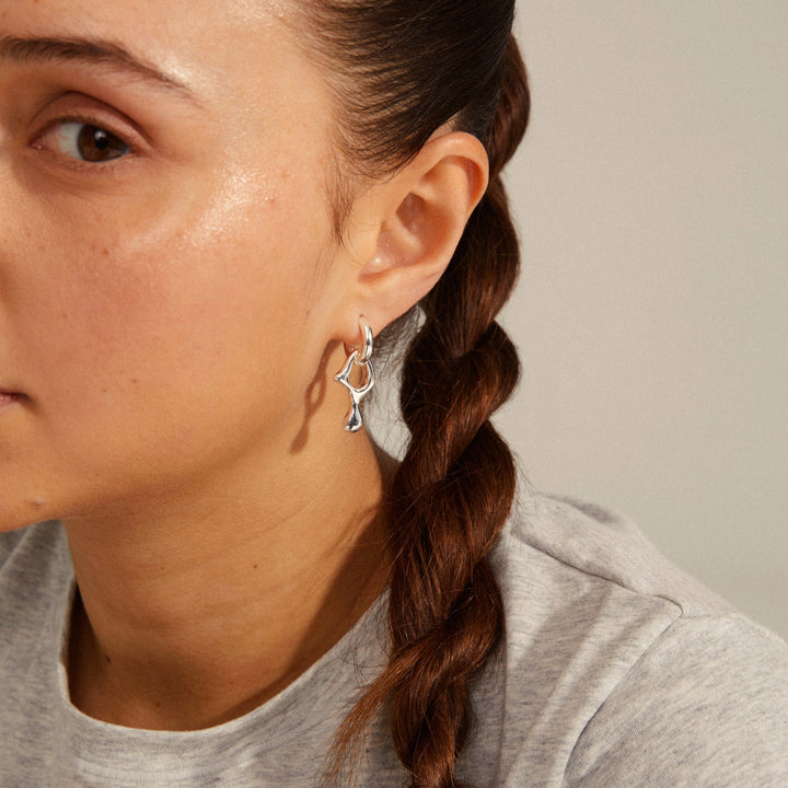 Pilgrim wave recycled earrings available from www.thecollectivenz.com