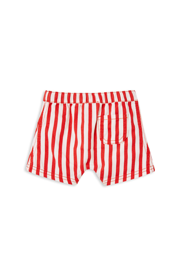 Milky red stripe shorts available from www.thecollectivenz.com