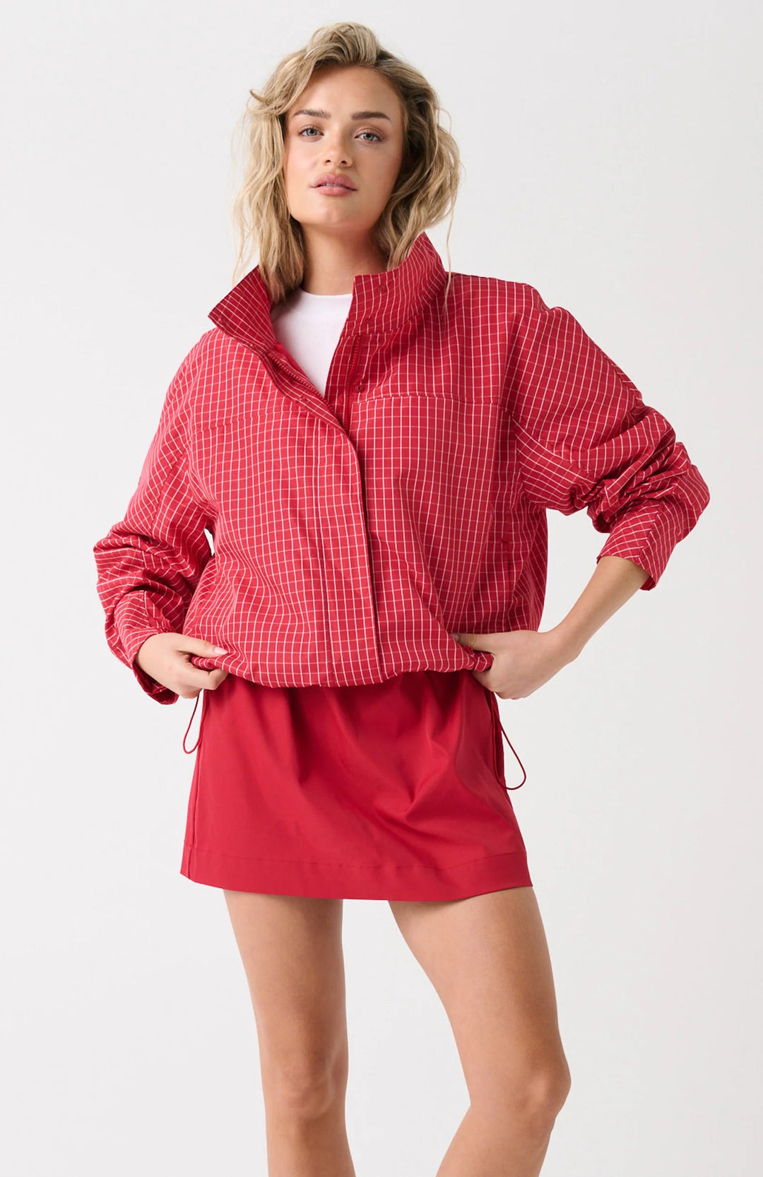 Beau Spray Jacket Red Check | Cartel & Willow
