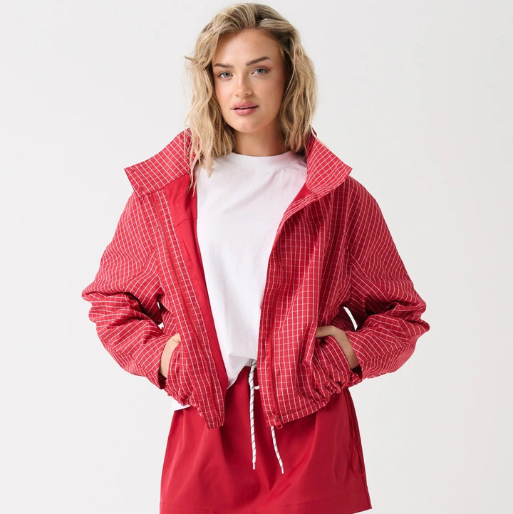 Beau Spray Jacket Red Check | Cartel & Willow