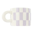 Emporium Check Mug & Plate Set / Lilac & Navy