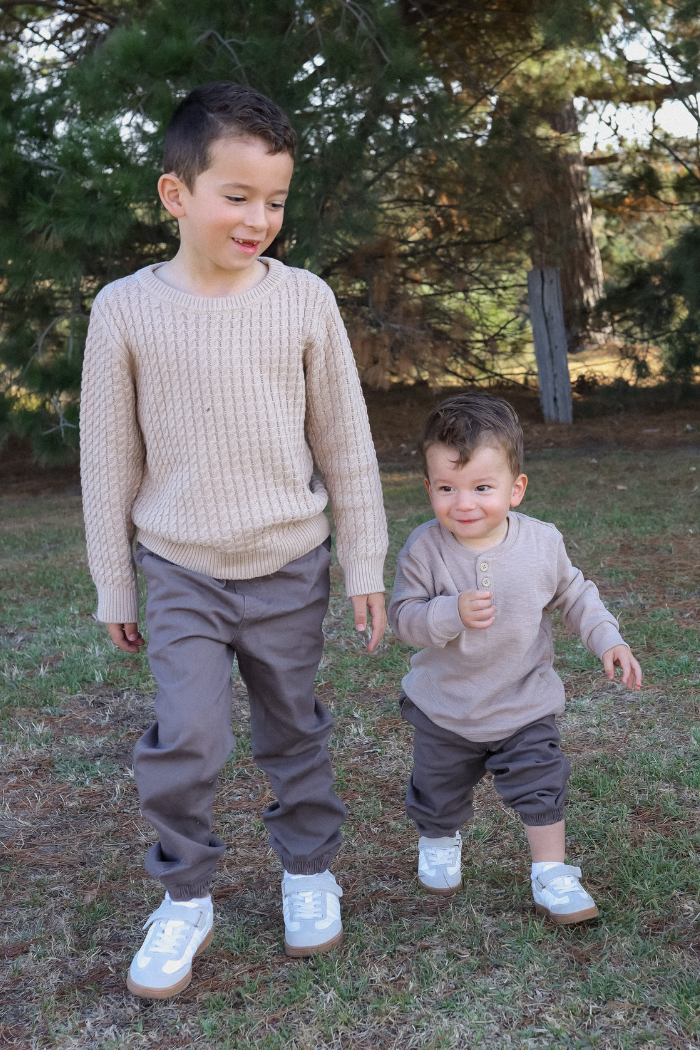 These Milky durable denim pants offer both style and comfort with their elastic waist, making them a great alternative to everyday denim.  Available from www.thecollectivenz.com