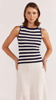 Staple the label Loren Stripe Knit Tank available from www.thecollectivenz.com