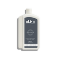 Hand and body wash refill bottle with 'alive' branding on a white background