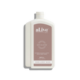 Hand and body wash refill bottle with 'alive' branding on a white background