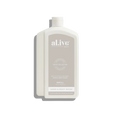 Hand and body wash refill bottle with 'alive' branding on a white background