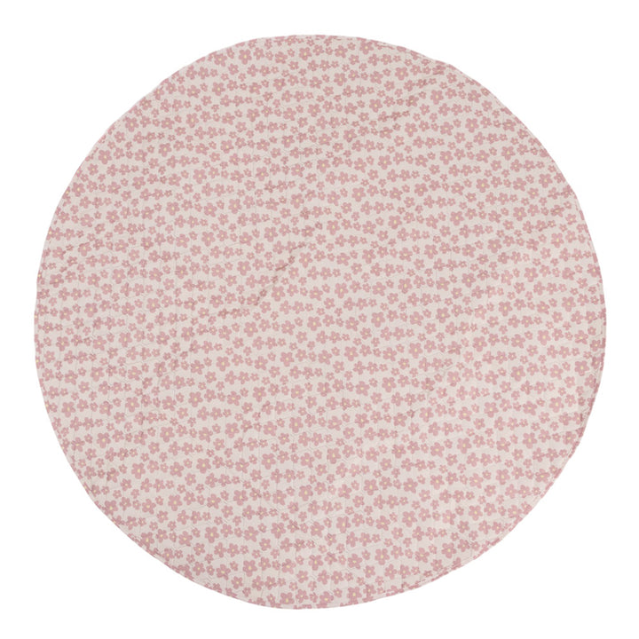 Large Waterproof Quilted Play Mat - Pink Ditsy - 140cm