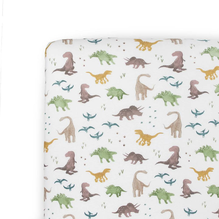 Little Unicorn Knit Cot Sheet - Dino Pals