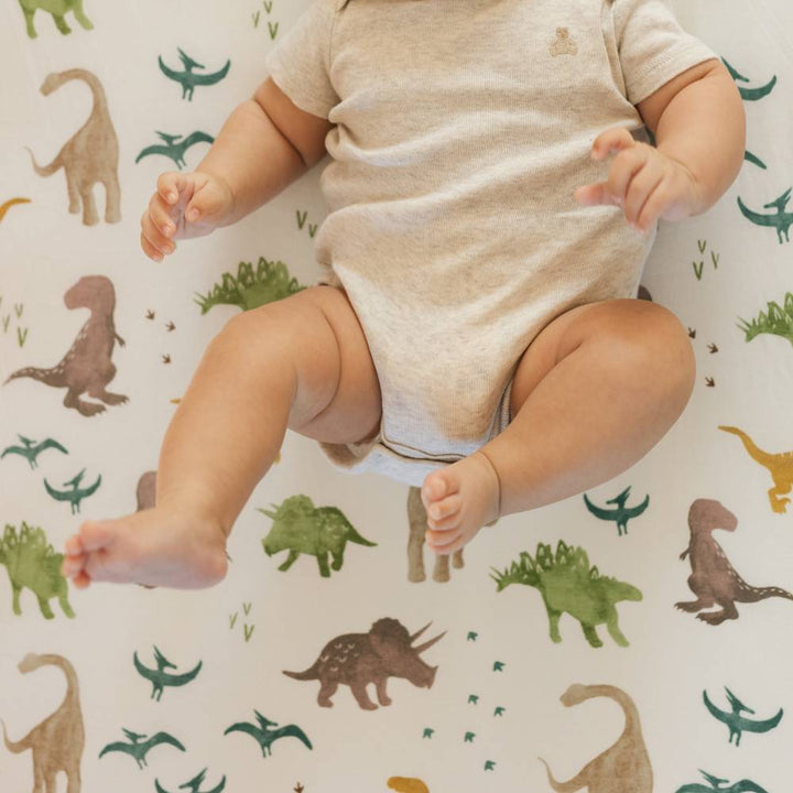 Little Unicorn Knit Cot Sheet - Dino Pals