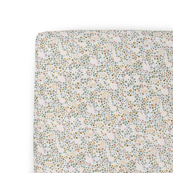 Little Unicorn Knit Cot Sheet - Pressed Petals