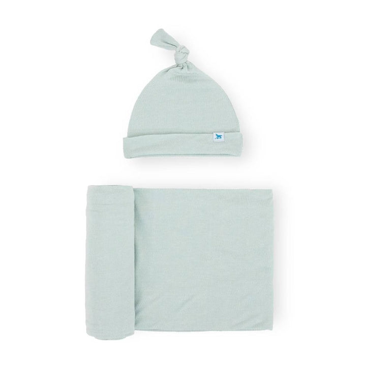 Little Unicorn knit hat and swaddle set available from www.thecollectivenz.com