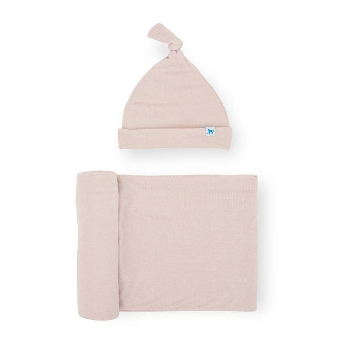 Little Unicorn knit hat and swaddle set available from www.thecollectivenz.com
