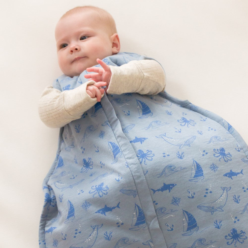 Woolbabe Duvet Front Zip Sleeping Bag - Glacier Sail Away