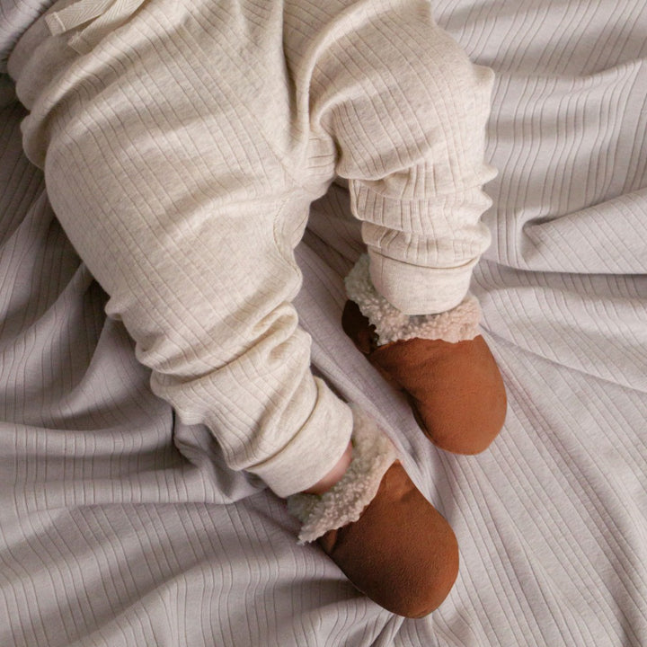 Woolbabe Lambskin Booties - Rimu