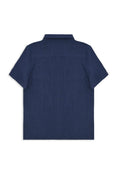 Milky Navy blue shirt on a white background