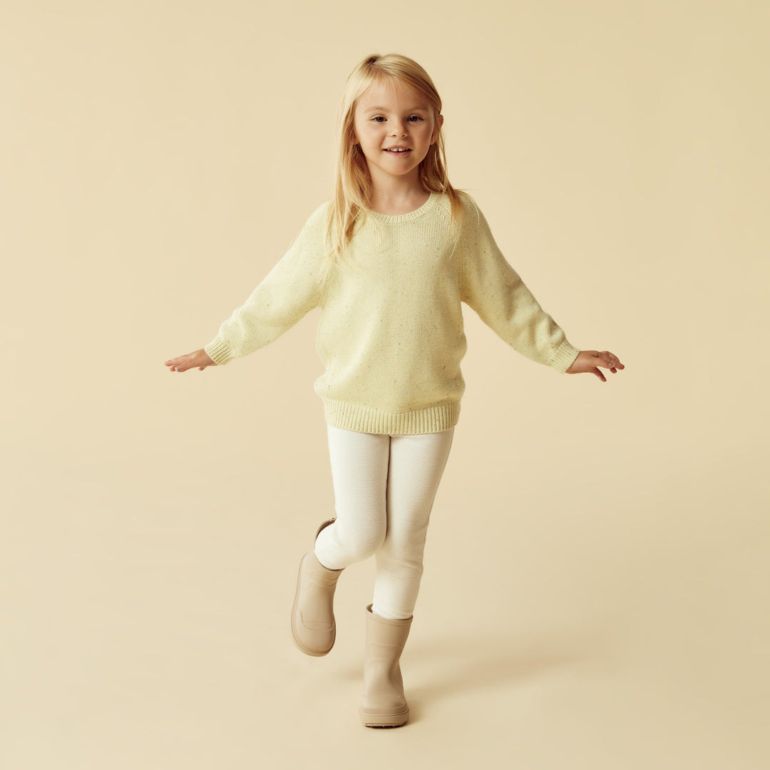 Oatmeal Stripe Rib Legging | Wilson & Frenchy