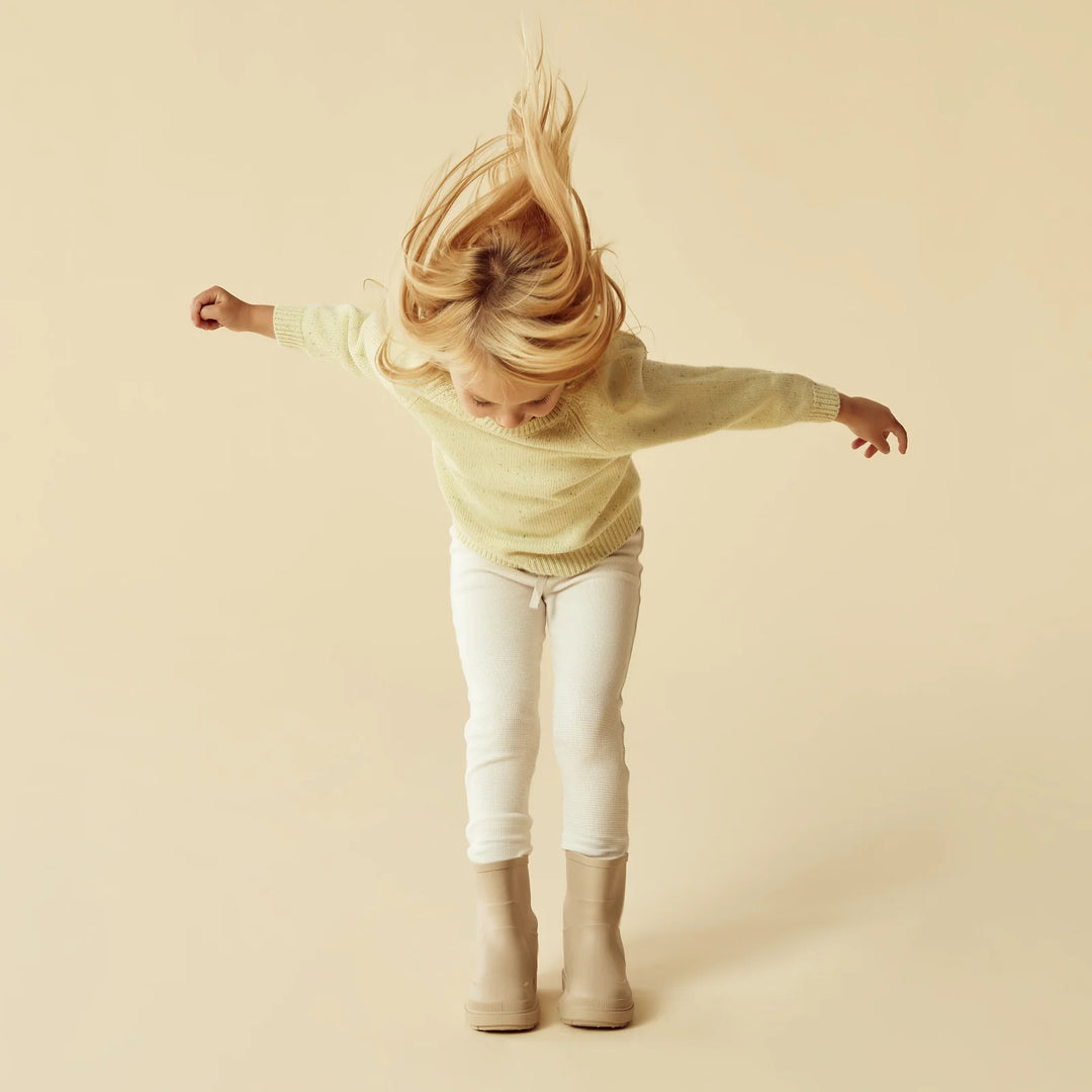 Oatmeal Stripe Rib Legging | Wilson & Frenchy