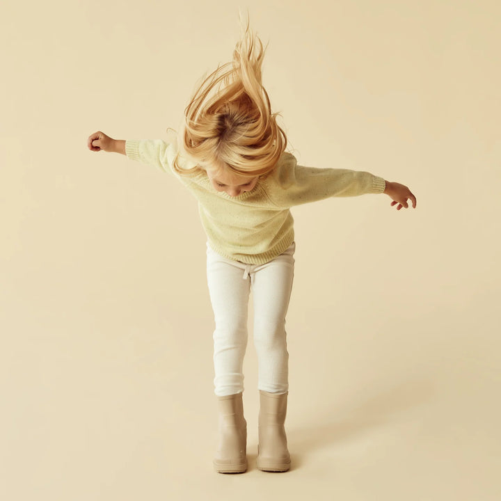 Oatmeal Stripe Rib Legging | Wilson & Frenchy