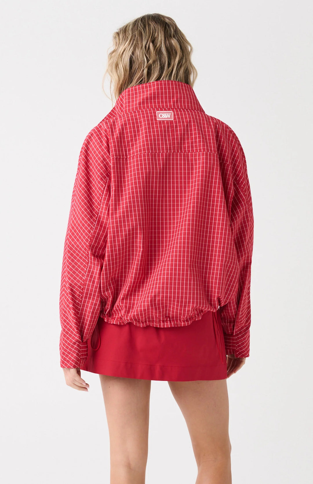 Beau Spray Jacket Red Check | Cartel & Willow