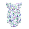 Milky wisteria baby playsuit available from www.thecollectivenz.com