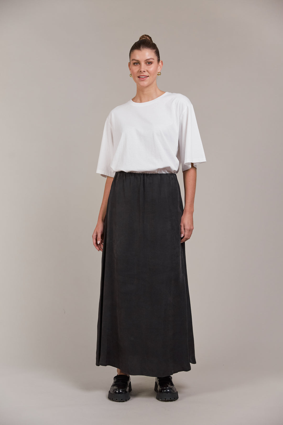 Made from a rich cupro blend, the Eden Skirt is your ideal choice for sophisticated outings.  Available from www.thecollectivenz.com