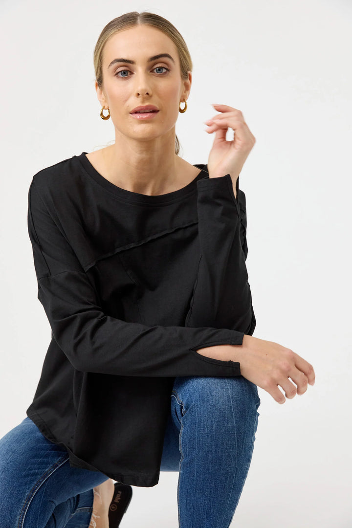 Eb + Ive Studio Traveller LS Tshirt - Ebony