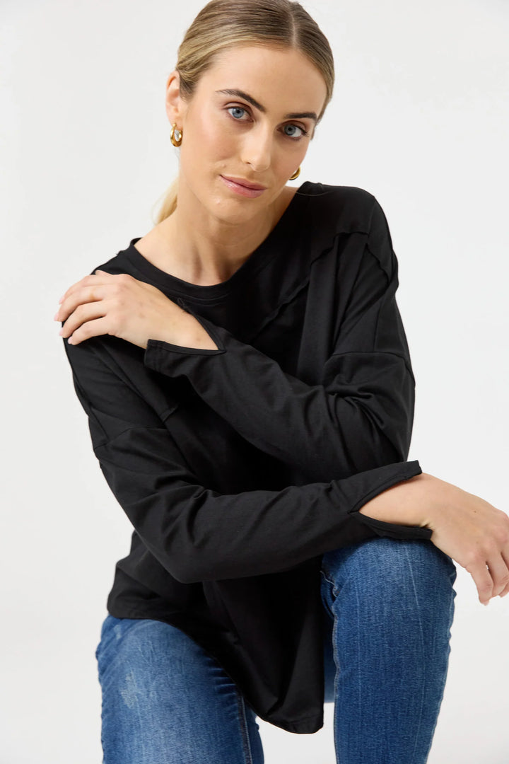 Eb + Ive Studio Traveller LS Tshirt - Ebony