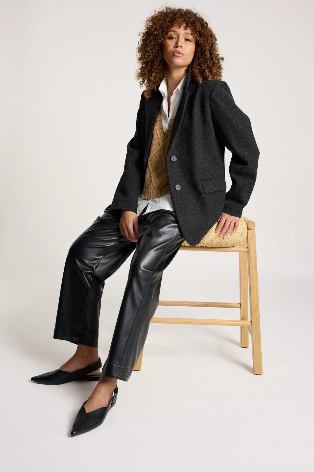 Sable Blazer - Charcoal