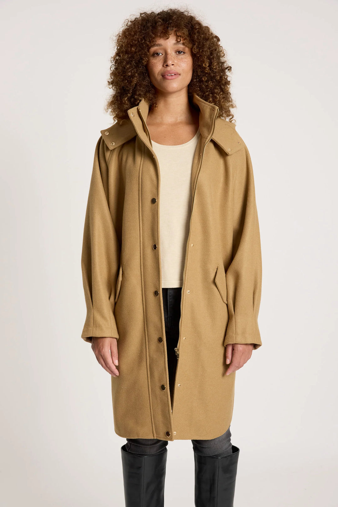 Sable Hood Jacket  - Mocha