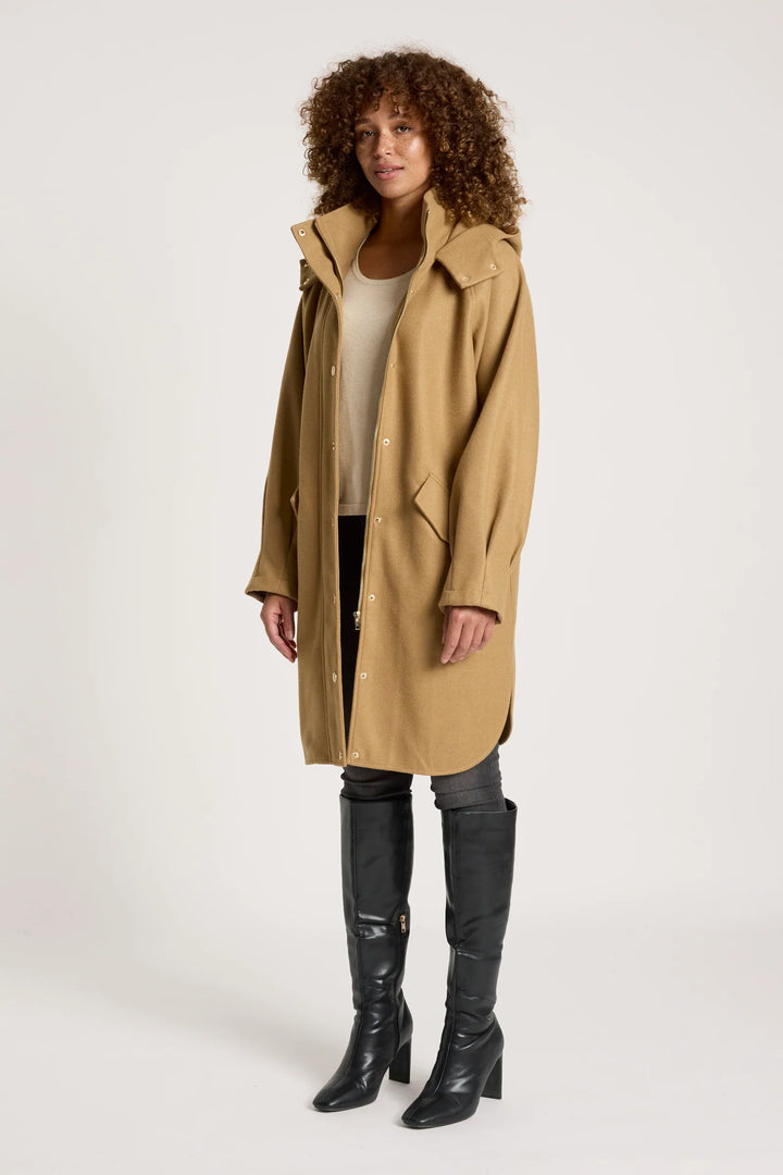 Sable Hood Jacket  - Mocha