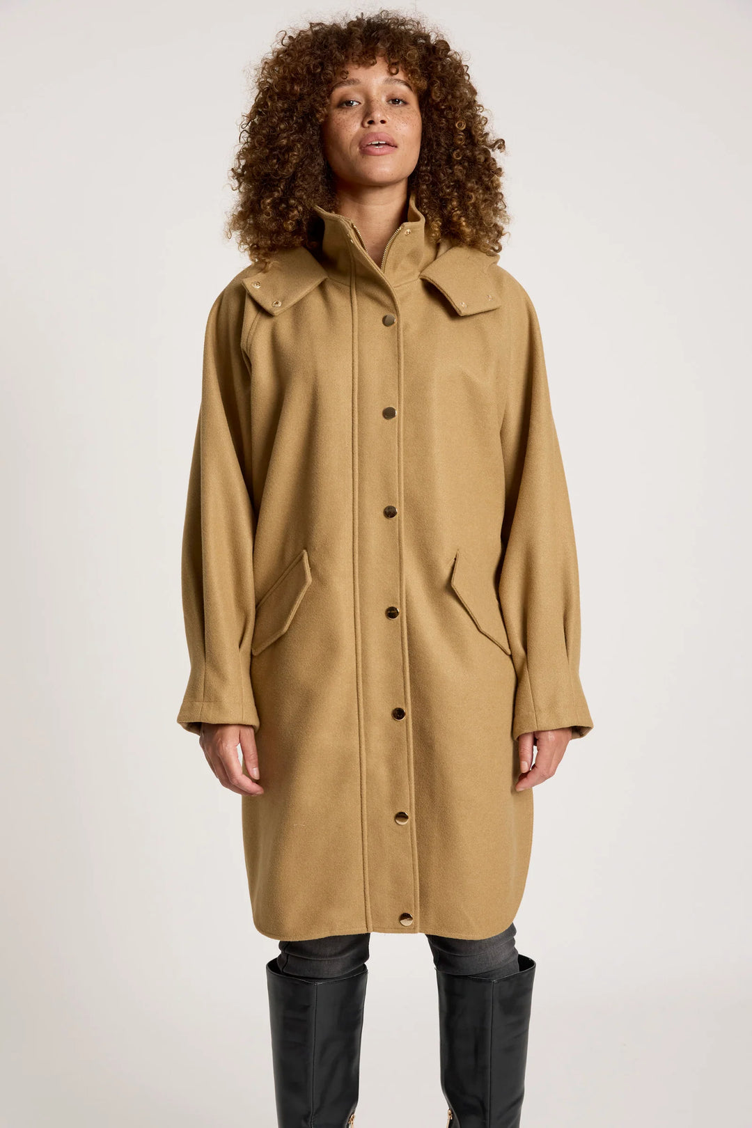 Sable Hood Jacket  - Mocha