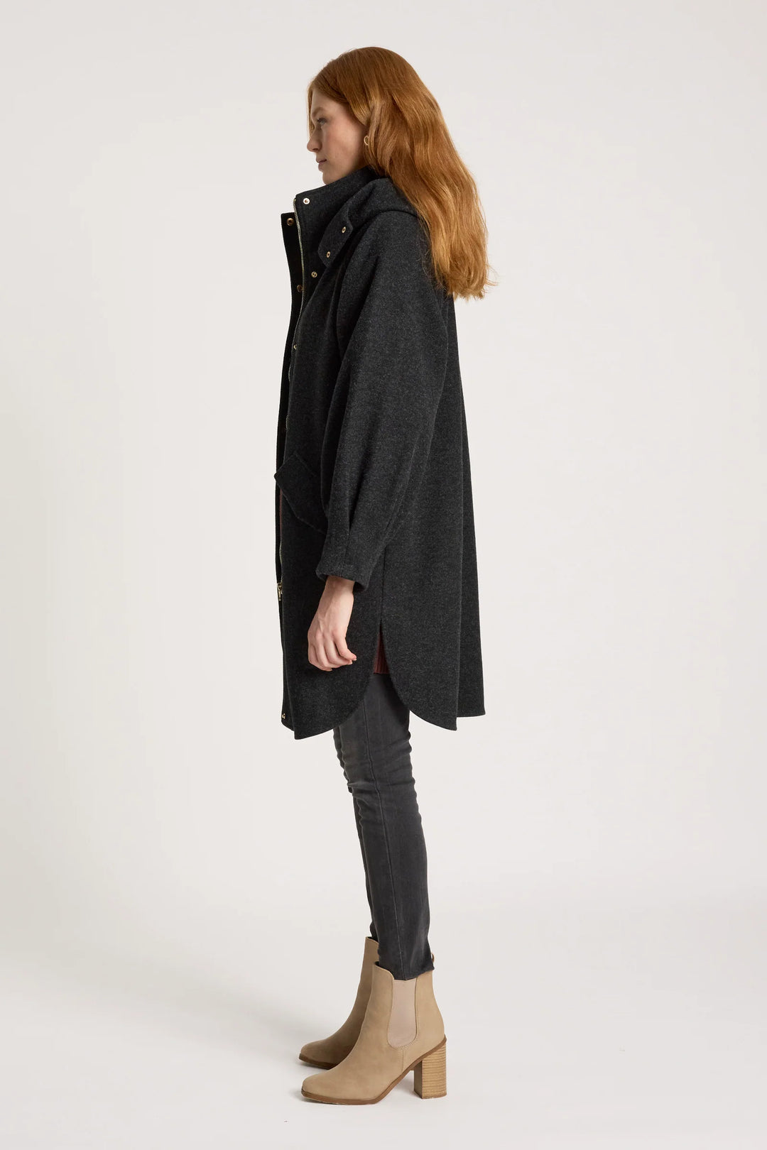 Sable Hood Jacket - Charcoal