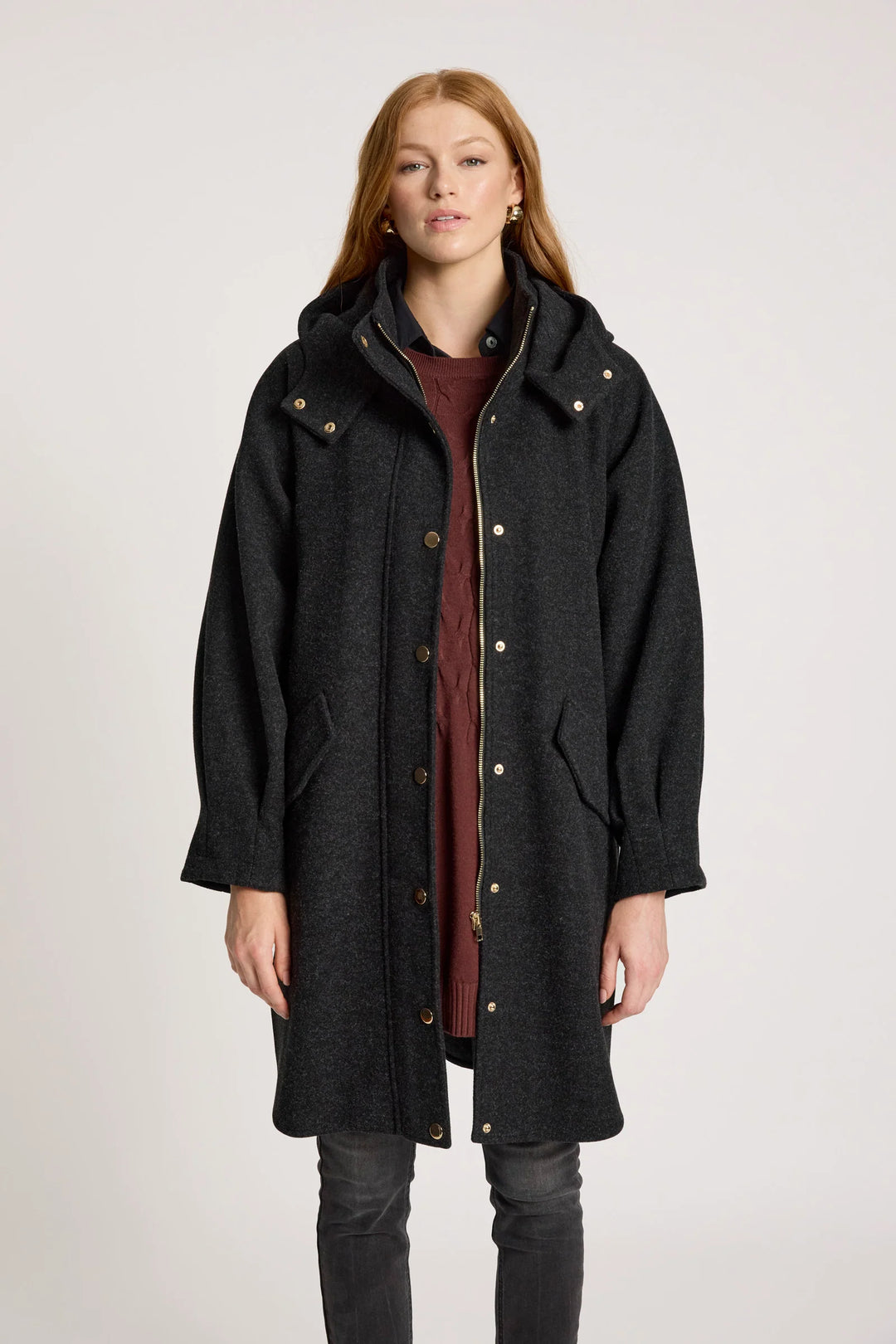 Sable Hood Jacket - Charcoal