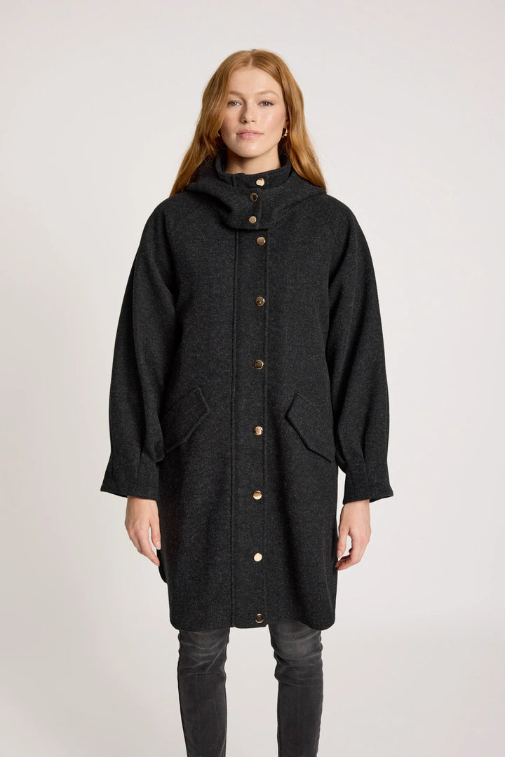Sable Hood Jacket - Charcoal