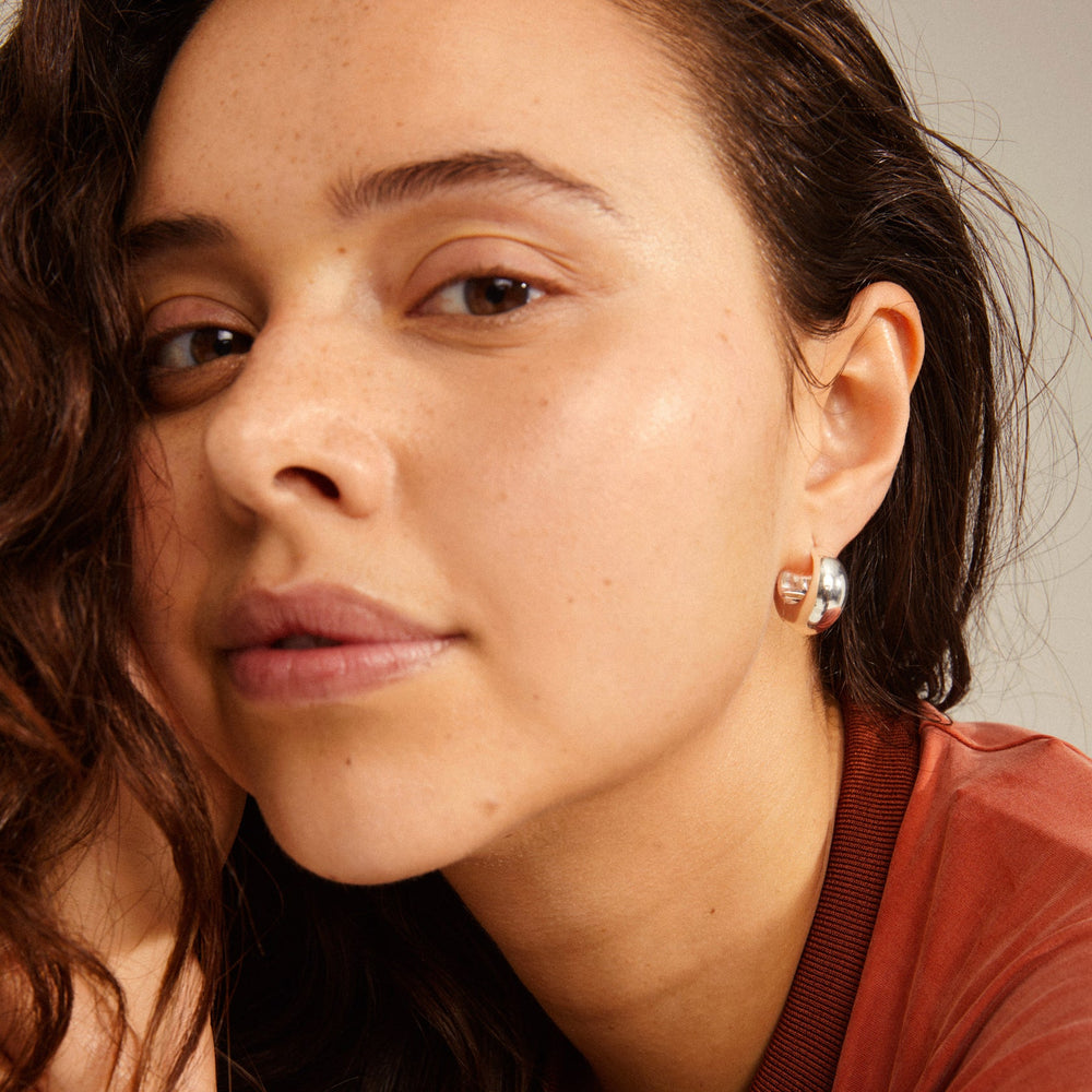 Pilgrim Amber Recycled Chunky Hoops available from www.thecollectivenz.com