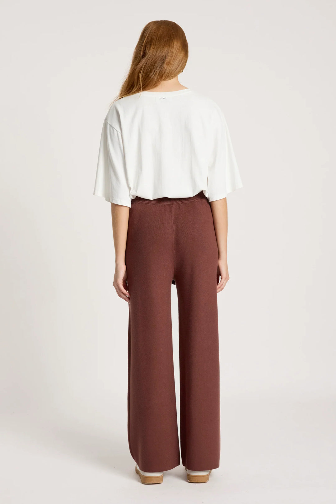Samira Knit Pant  - Mahogany