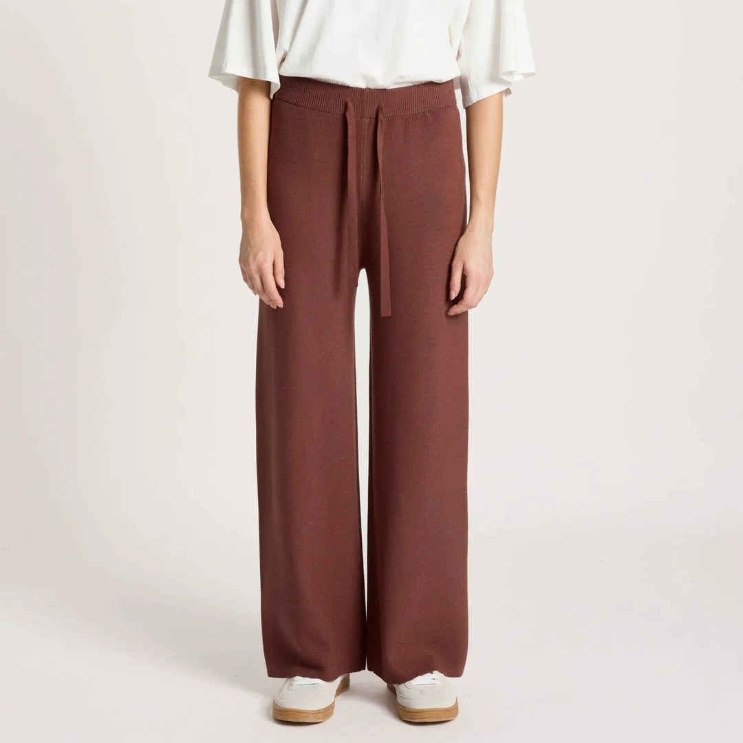 Samira Knit Pant  - Mahogany