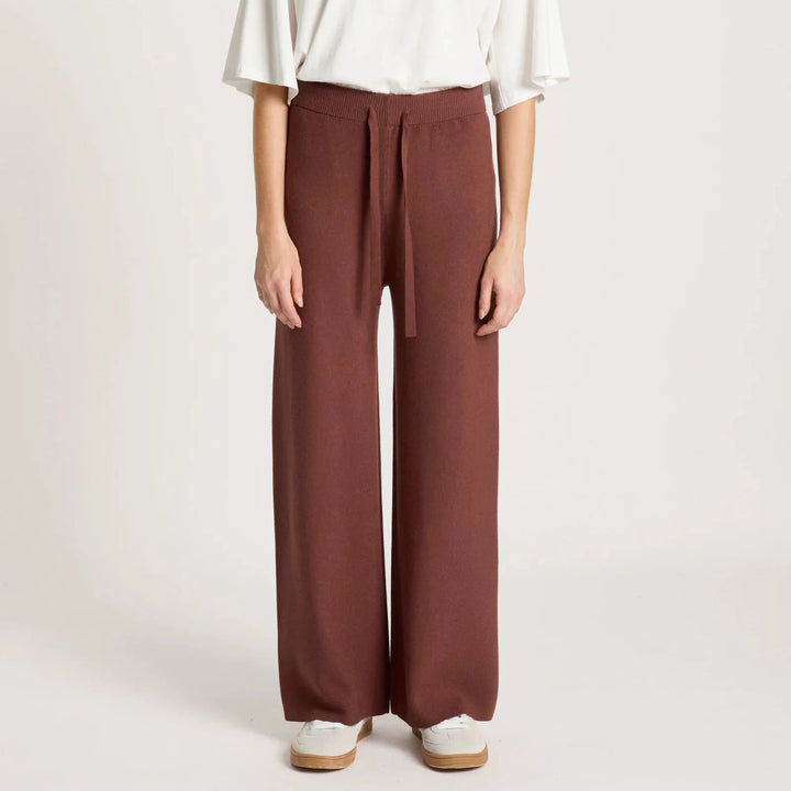 Samira Knit Pant  - Mahogany