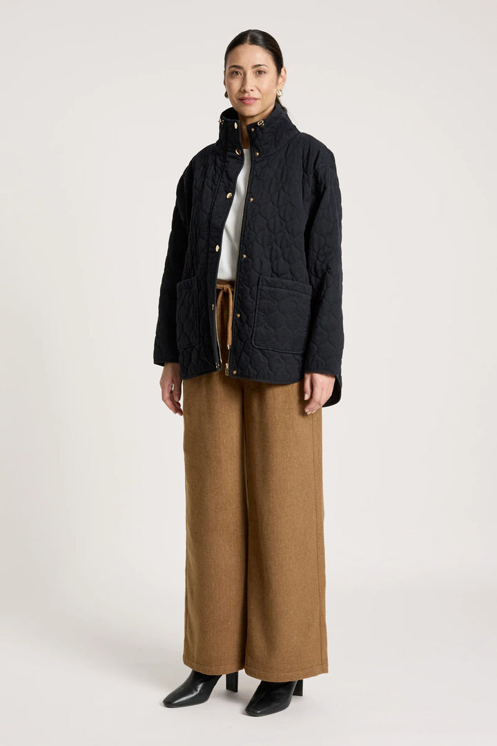 Sansi Quilted Jacket - Black