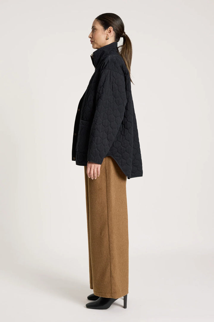 Sansi Quilted Jacket - Black