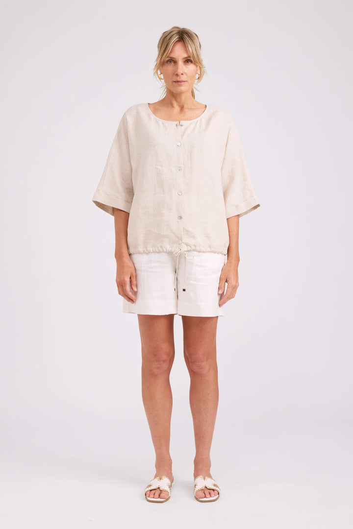 Eb + Ive Studio Button Top/Jacket - Tusk