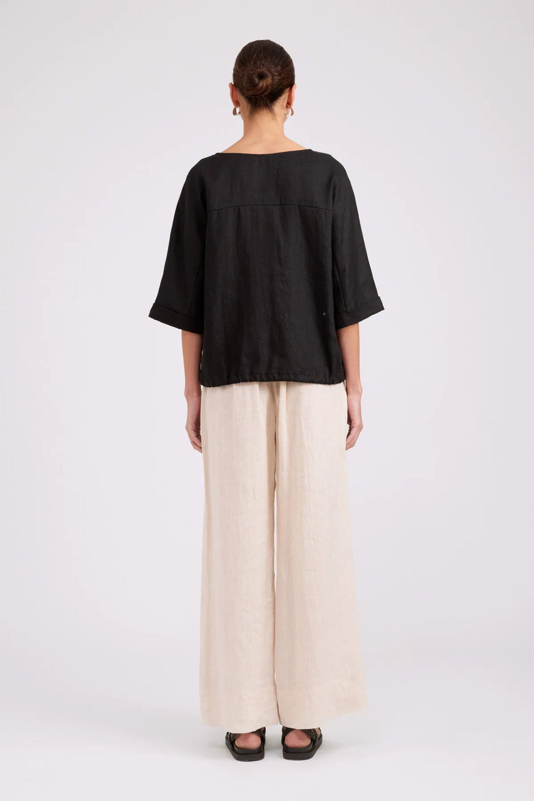 Eb + Ive Studio Button Top/Jacket - Black